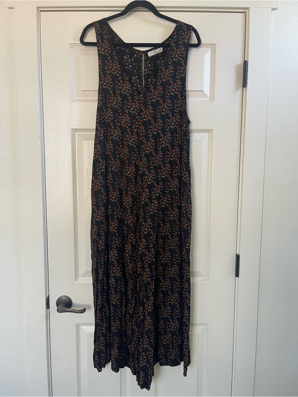 Women’s Natural Life Let's Just Go Wide Leg Floral Jumpsuit Black Size S/M